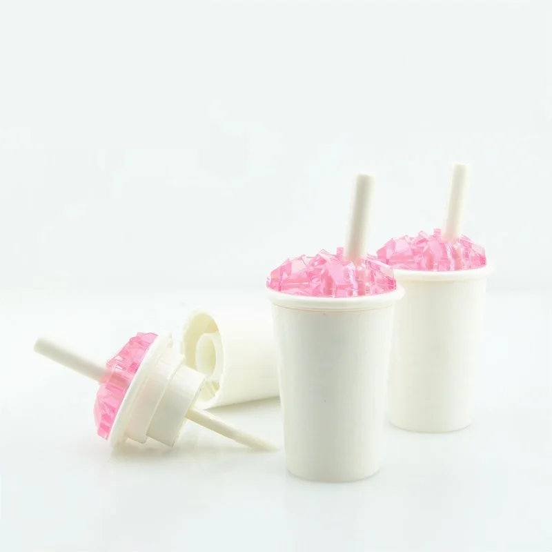 

6ML Lipgloss Wand Tubes White Cute Ice Cream Shaped Lip Gloss Tubes Unique Cosmetic Packaging Lip Gloss Containers 50/100pcs