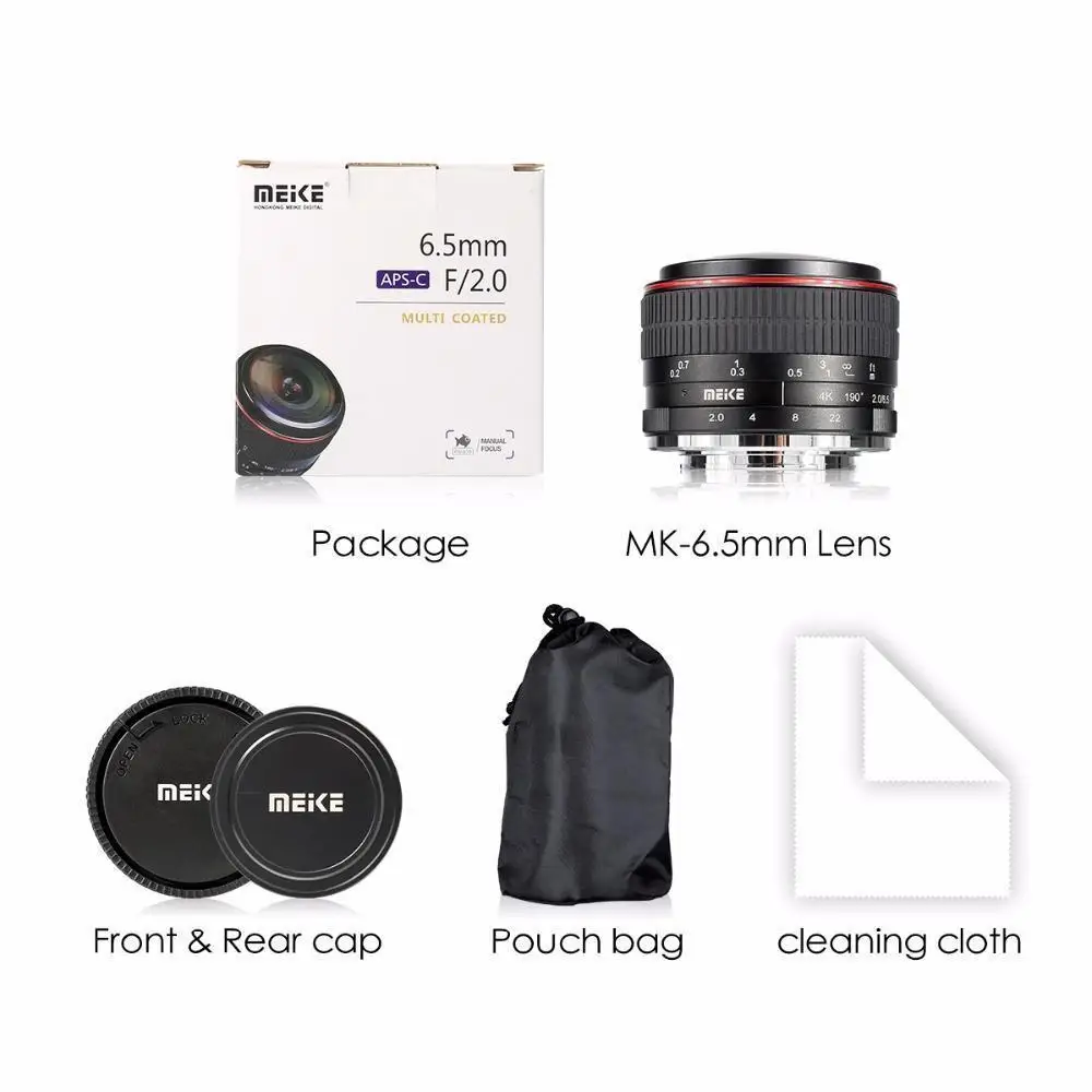 

MEIKE MK-6.5mm F2.0 Fisheye Lens for Panasonic/Olympus Mirrorless MFT M4/3 Lens Camera