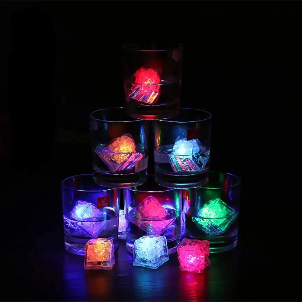 

12Pcs Multi-Color LED for Ice Cube Light for Christmas Party Wedding Club Bar Champagne Tower Decoration Halloween Decorations
