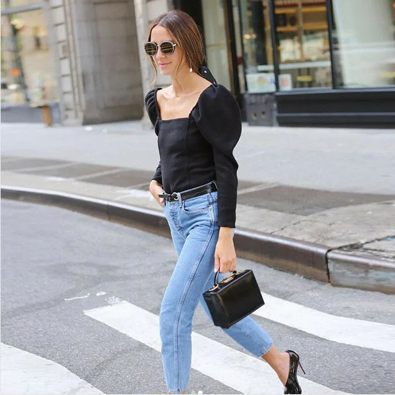 UK 2019 модные черные Для женщин рубашки для мальчиков рубашка с длинными рукавами