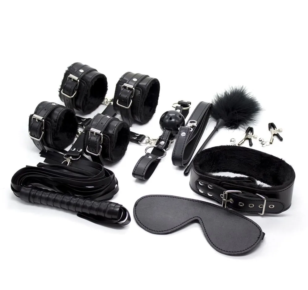 Плюшевый набор из 10 предметов кожаный Забавный игрушка для взрослых флирт пара