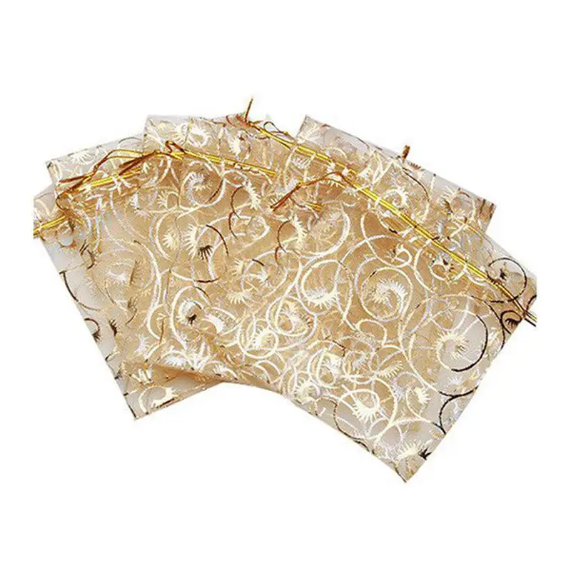 

100pcs Organza Jewellery Packing Pouches Wedding Party Favour Candy Gift Bags