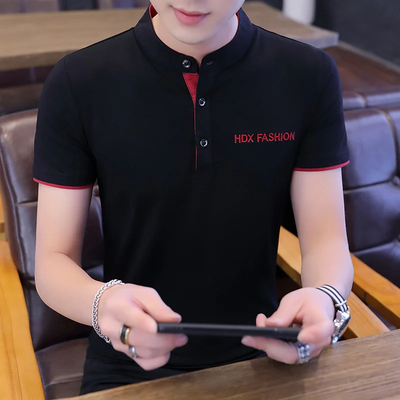 2020 мужские повседневные хлопковые футболки с коротким рукавом вышитыми