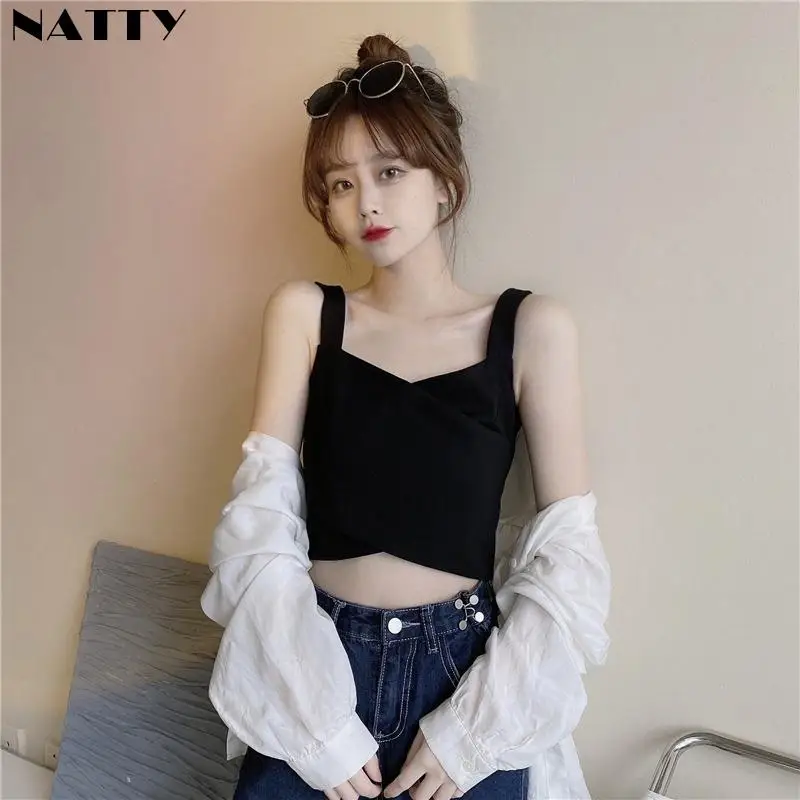 

Women Short Summer Sleeveless Top With Neck Sexy Slash Neck Undershirt T-shirt Tank Tops Summer Beach Vest Both Sides To Wear