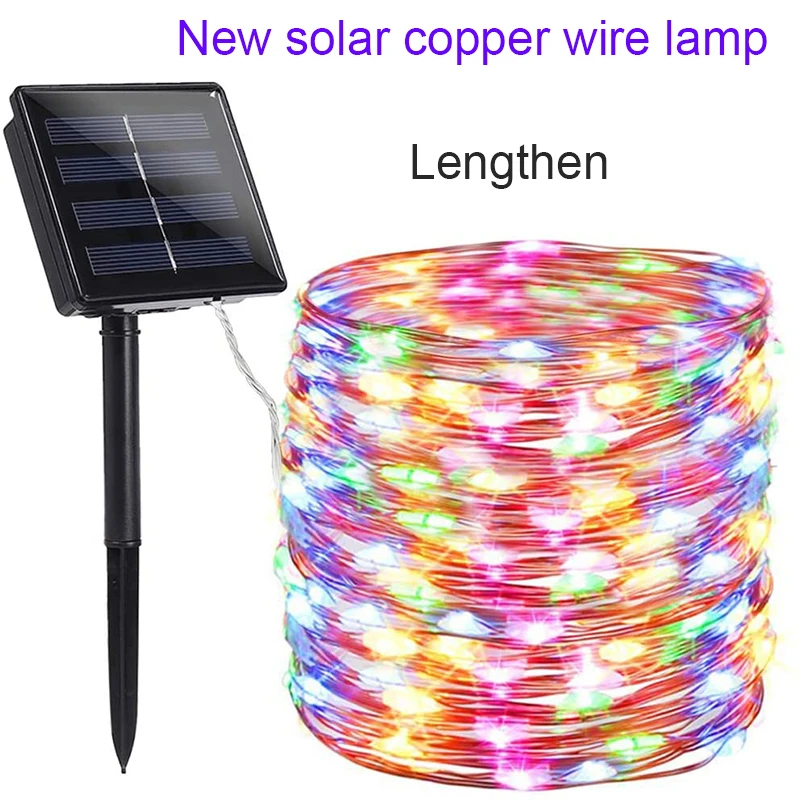 Новогодняя Солнечная лампа Светодиодная наружная 10 м/30 мled гирлянда сказочные