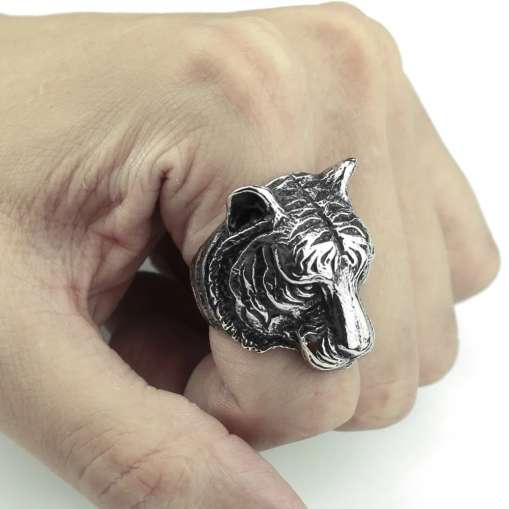 Stailess стальное винтажное мужское кольцо в виде животного мужские панк готические