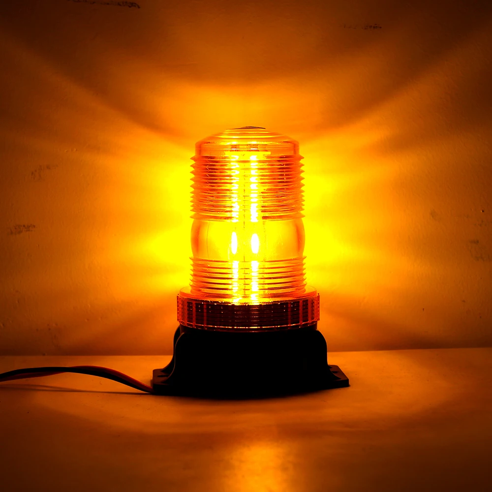 Круглый купольный вращающийся мигающий светильник 30 светодиодов стробоскоп светофора 12-30 в вращение трактора ПК Аварийная сигнализация бе... от AliExpress WW