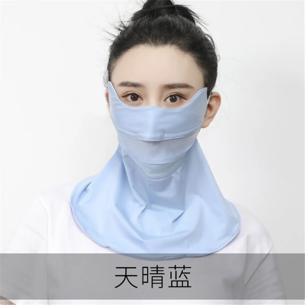 

Summer sun ice silk veil protection and anti-ultraviolet cool face increase the thin breathable neck protection face shading new