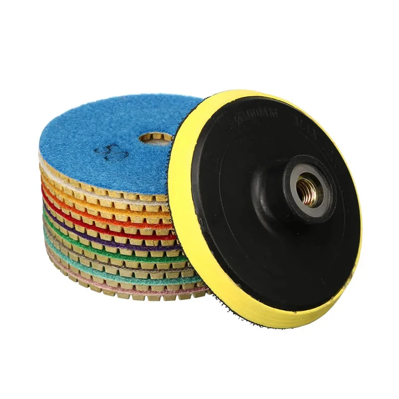 

11pcs Diamond Polishing Pad 4 Inch Grinder Disc for Granite Marble Concrete Stone