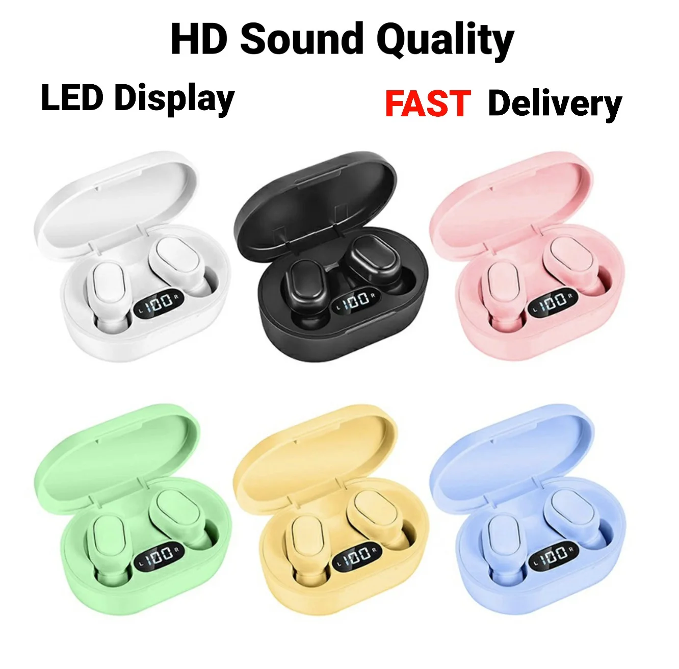 

Bluetooth Headphones Wireless Earphones Tanz In Ear RX For All Devices UK Brand