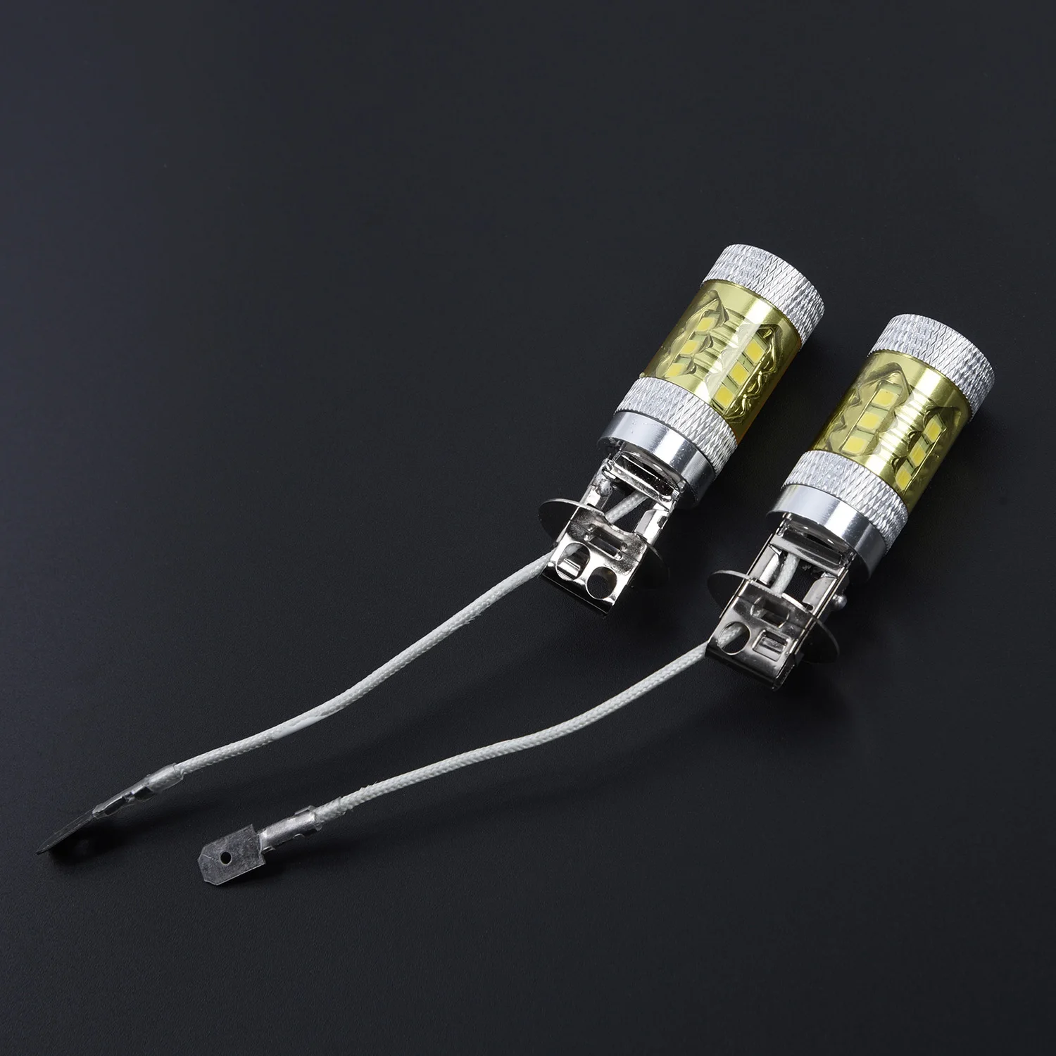 2 шт набор 12-24V H3 80W 16 SMD СВЕТОДИОДНЫЙ Автомобильный противотуманный светильник желтый высокой мощности грузовик