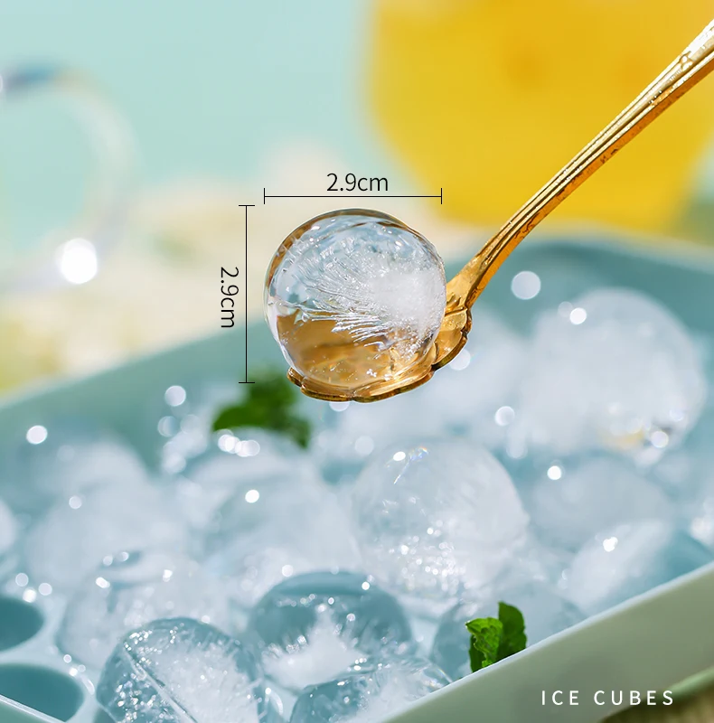Creative Round Ice Cube Mold Diamond Tray Box DIY 18/33 Grid Cream Mould with Lid Kitchen Bar Tools for Cold Drink |