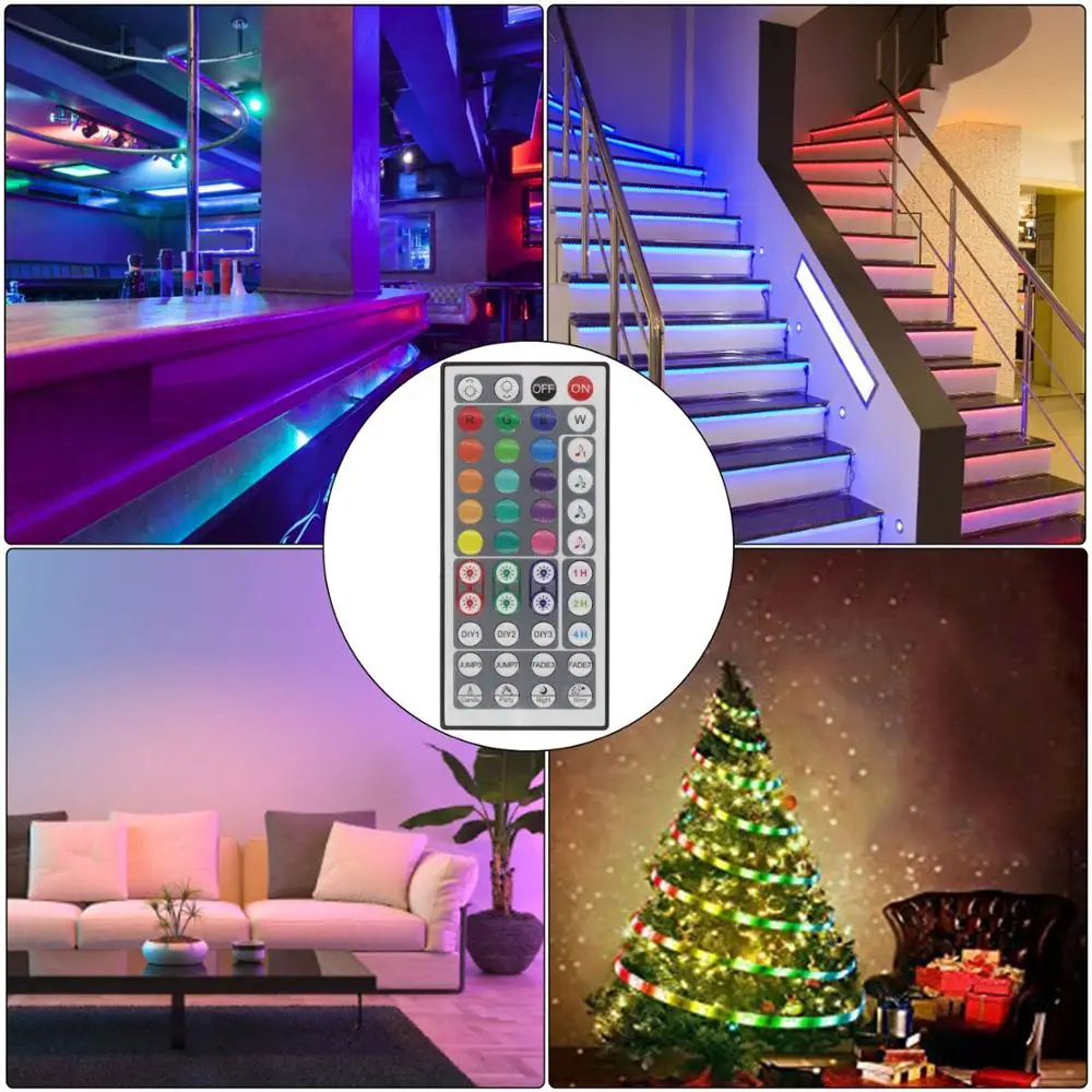 

RGB Led Lights for Room Bedroom Decoration Smart Led Strip 12V 5050 Flexible Neon RGB Tape with Bluetooth Music Remote Backlight