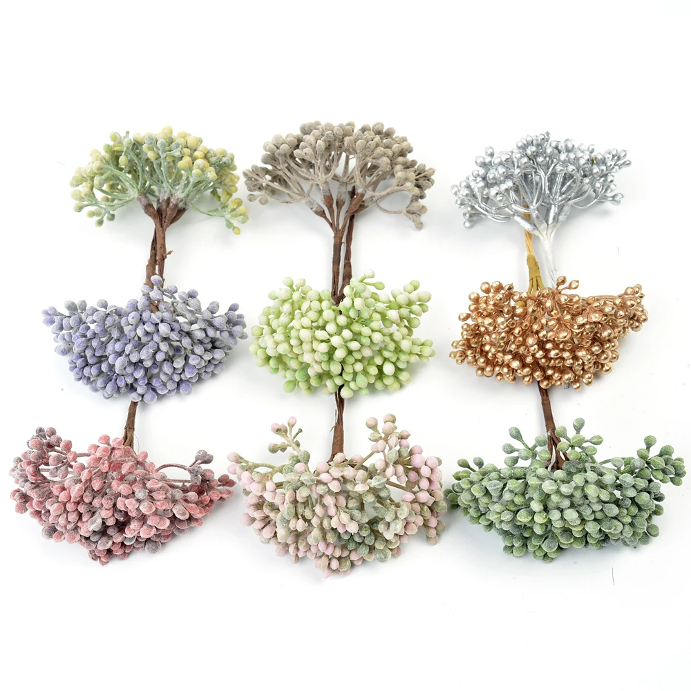 6 шт. искусственный цветок стемен пластиковый букет растений для свадебной