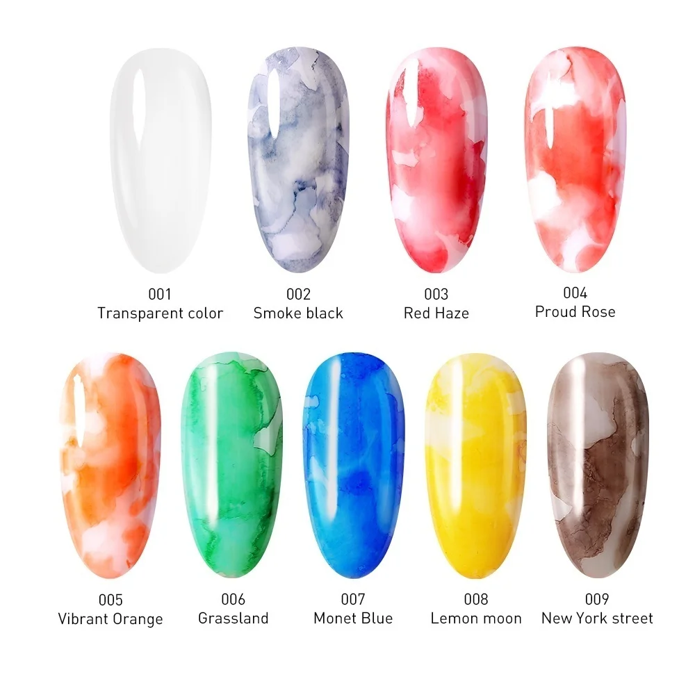 Modelones 9 шт./лот акварель цветок цветы лак для ногтей Гель Длительное Действие