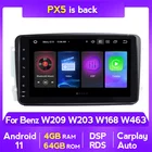 4 + 64G DSP Android 11 gps Автомагнитола dvd-плеер для Mercedes Benz CLK W209 W203 W168 W463 W208 RDS WIFI carplay BT Mirror Link
