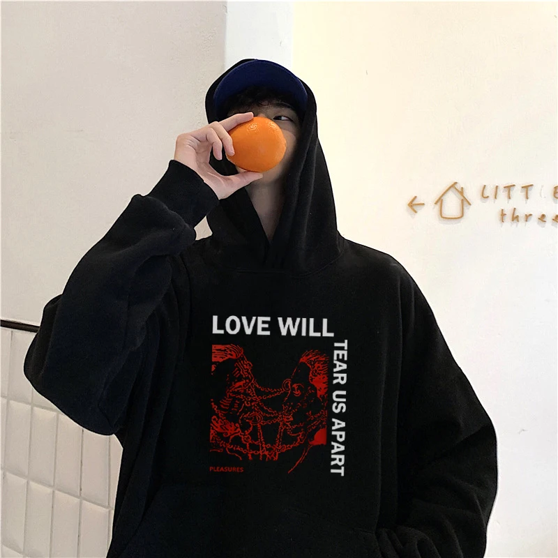 Мужская толстовка с надписью Lil Peep Love Will уличная одежда большого размера в стиле