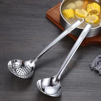 heart shaped soup spoon colander long handle hot pot tableware 304 stainless steel multi purpose spoons kitchen tools dinnerware