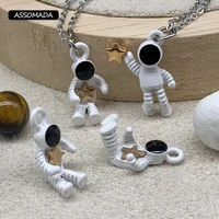 diy couple alloy enamel astronaut stars charms alien pendants for jewelry making bracelets necklaces handmade craft assomada