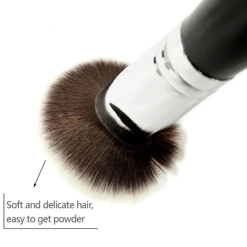 

1pc Brand Professional Makeup Brushes Foundation Concealer Brush Portable Make Up Tools Flat Head Metal Wood Paint Handle Brush