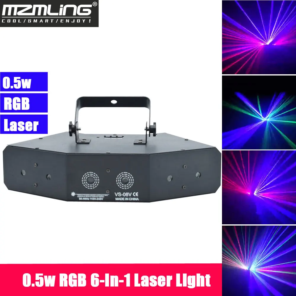 0 5 Вт RGB 6 в 1 лазерсветильник свет DMX512 сцсветильник DJ/бар вечерние/шоу/сценическое
