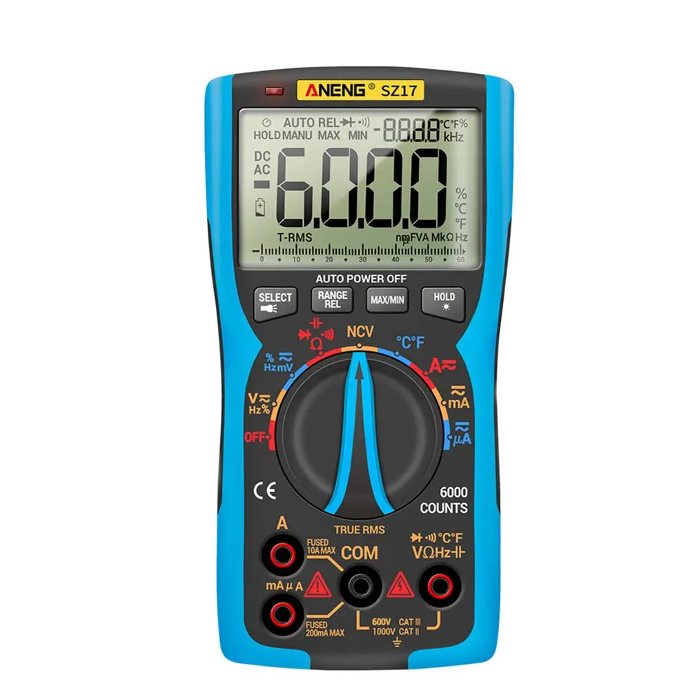 

SZ17 Multimeter High-precision Portable Multi-function Universal Meter Fully Automatic Digital Repair Electrician Multimeter