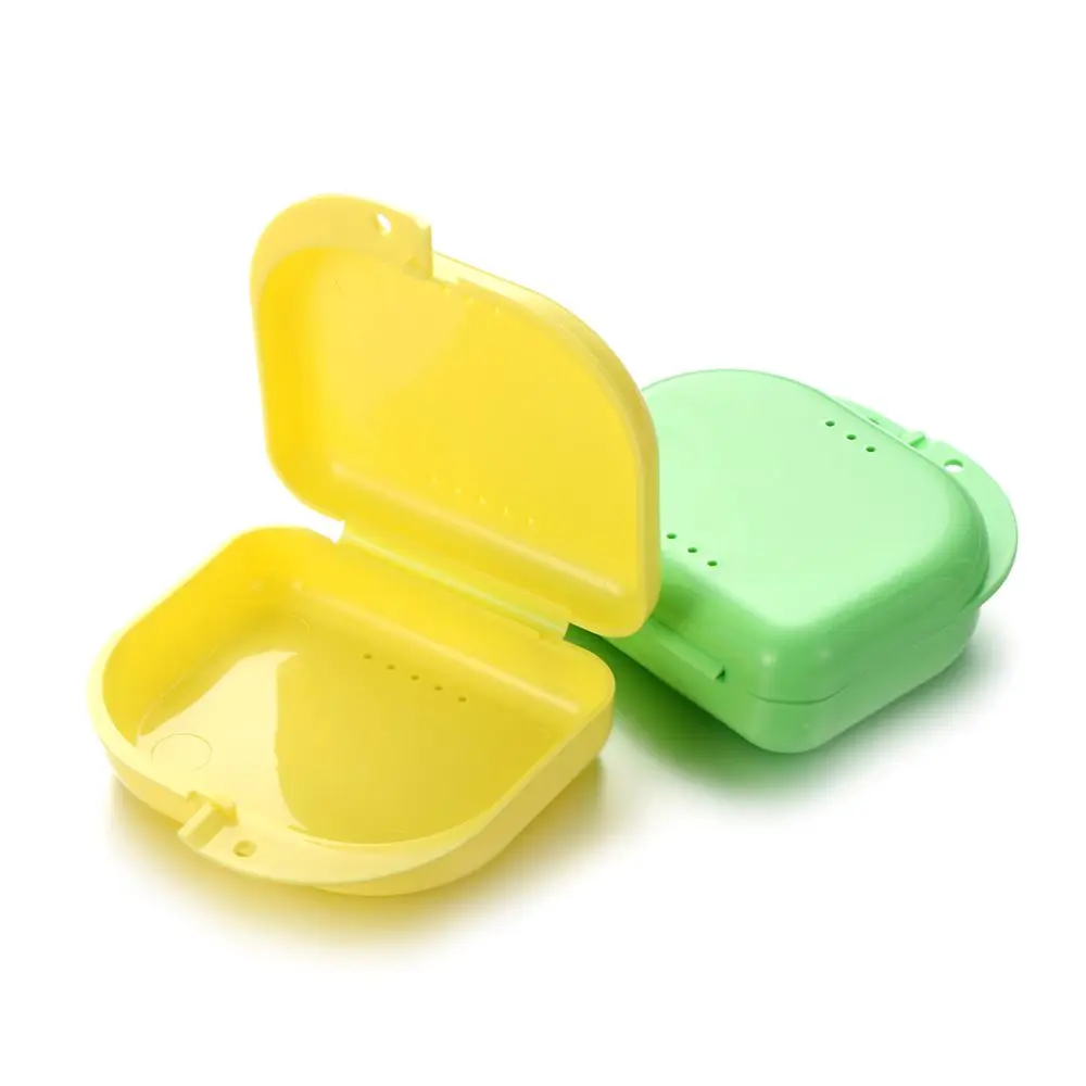 Fake Teeth Orthodontic Case Dental Retainer Mouth Guard Denture Storage Plastic Box Oral Hygiene Supplies Organizer |