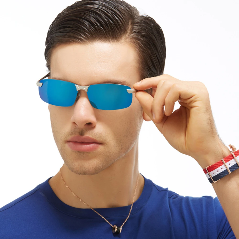 

High-end Pilot Oval Driver Sun Glasses Polarized Mirror Sunglasses Custom Made Myopia Minus Prescription Lens -1 to -6