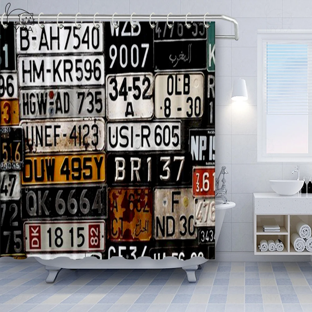 Vixm США занавеска для душа Ретро американские Авто номерные знаки Юта Вашингтон