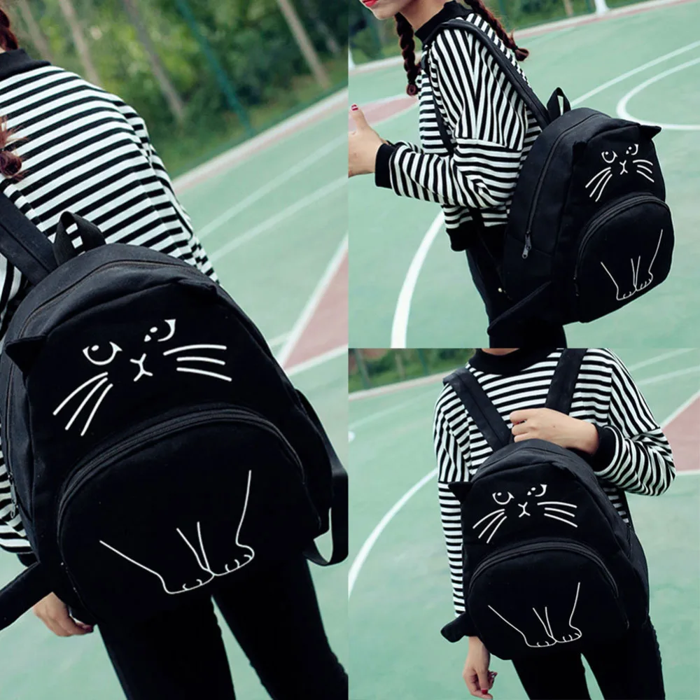 Новое поступление 2021 дизайнерские рюкзаки с милым котом и 3D принтом женский