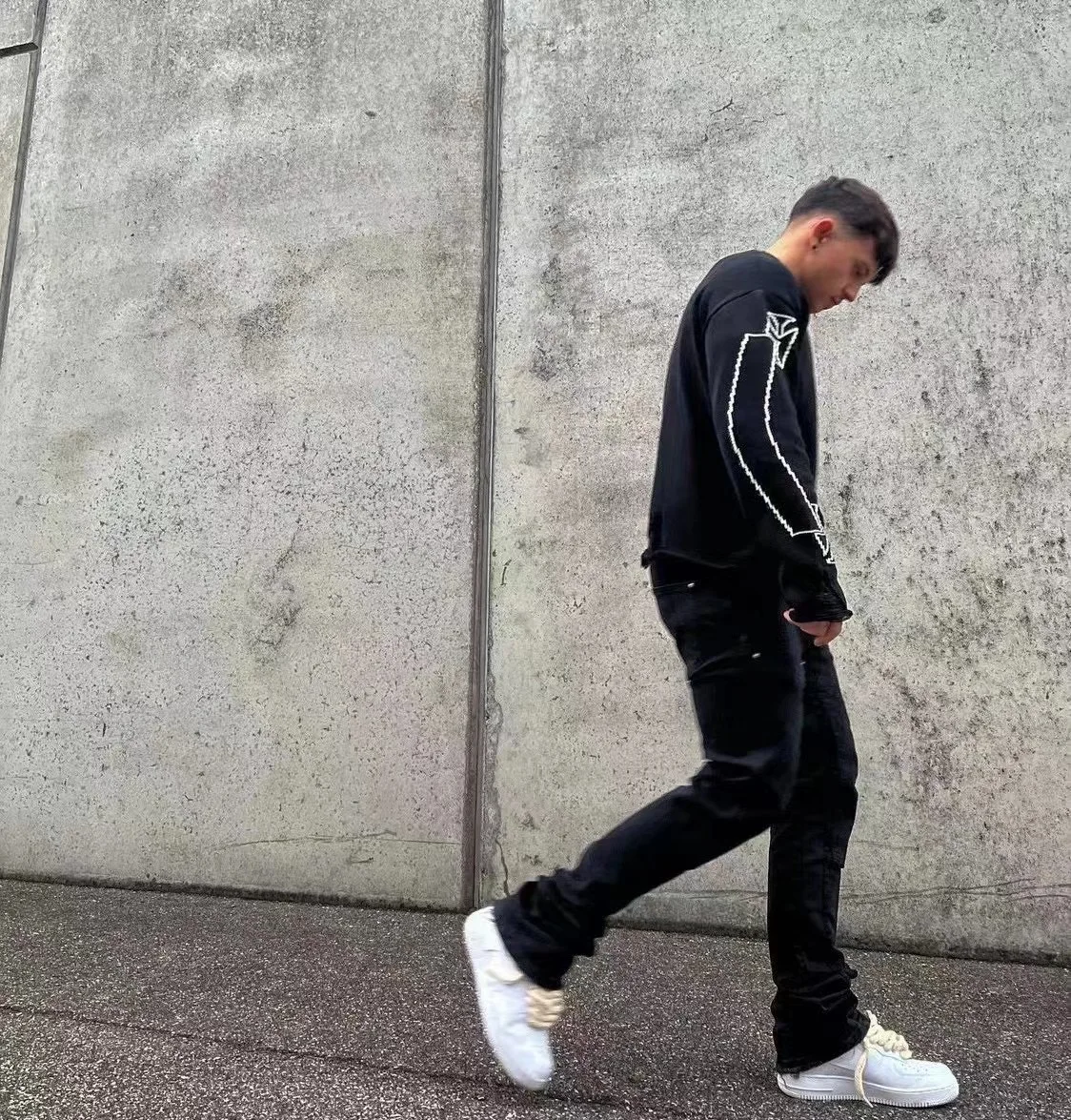 Белый ASKYURSELF свитер для мужчин и женщин 1:1 высокое качество потертые края свитеры