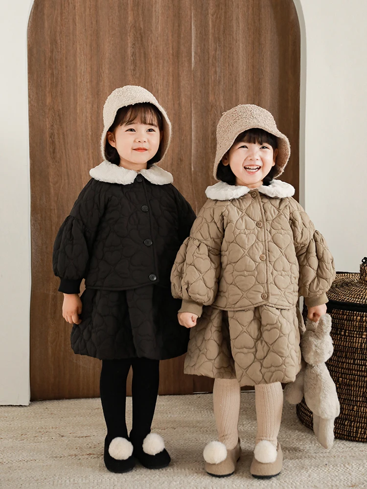 Платье-жилет с подкладкой для девочек новинка зимы 2021 модная теплая куртка в