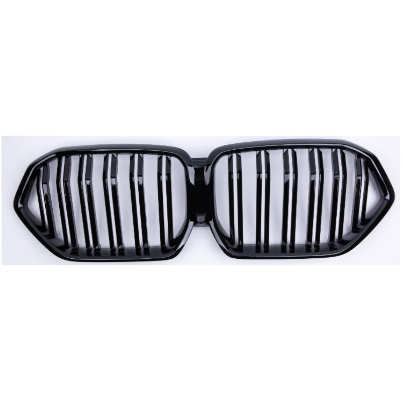

For BMW X6 G06 Car Racing Grill Guard Front Strips Grille Double Lines Net Auto Exterior Accessories ABS Stylish Black Cover