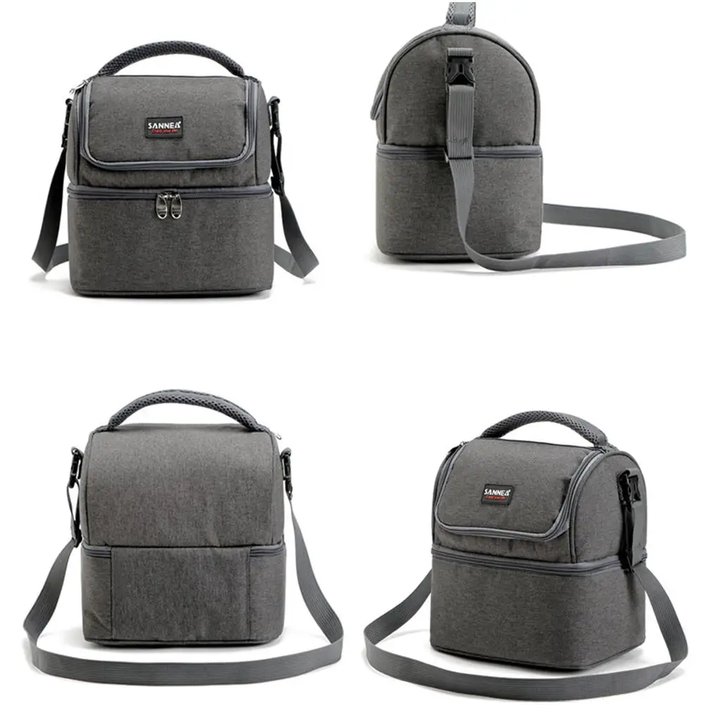 Сумка для ланча с двумя отделениями большая Изолированная Герметичная сумка