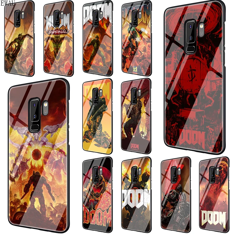 Чехол для телефона из закаленного стекла с принтом в виде черепа Samsung S7 S8 S9 S10 Note 8 9