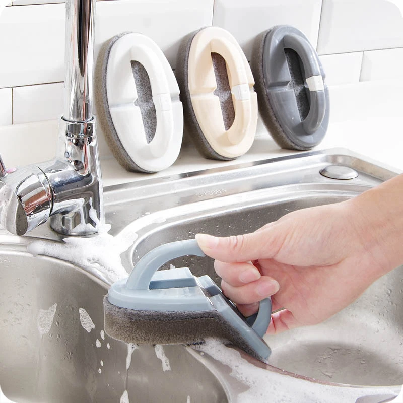 Губка щетка для чистки дизайн ручки волшебные щетки посуды керамическая чаша