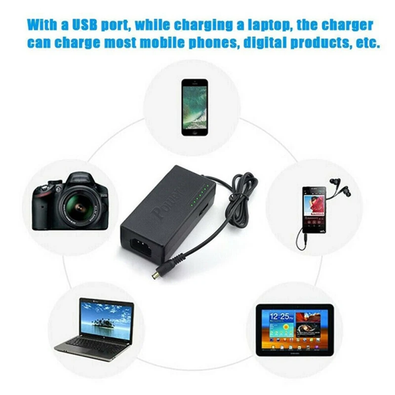 

96W 34Tips Universal Power Supply Charger for PC Laptop Notebook 12V-24V AC/DC Power Adapter Connector