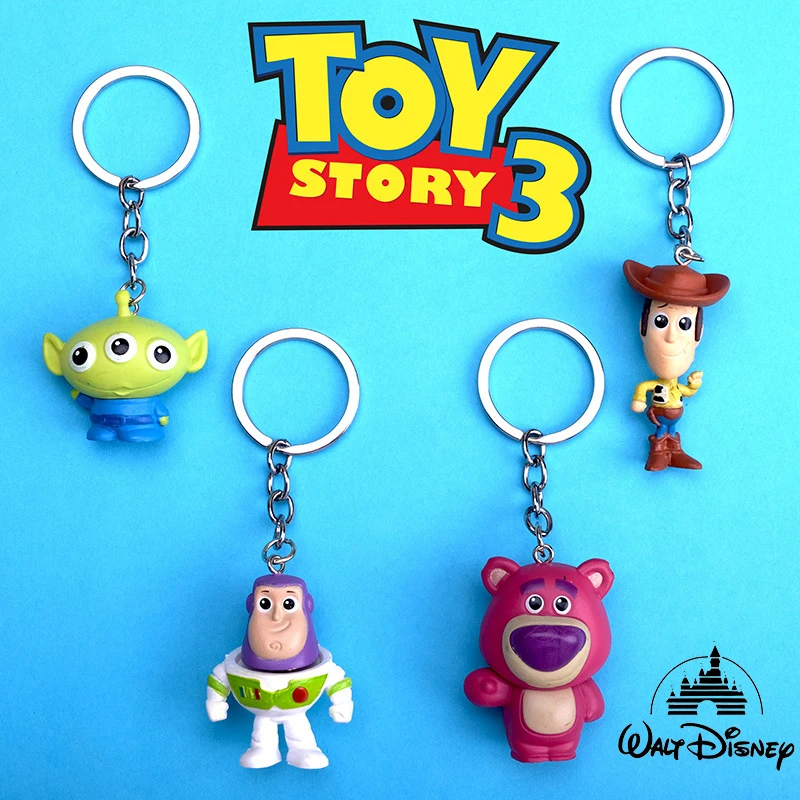 Disney Cute Movie Toy Story 4 Woody Buzz Lightyear PVC Action Figure Keychain Jessie KeyRing Toys for Children Gift | Украшения и