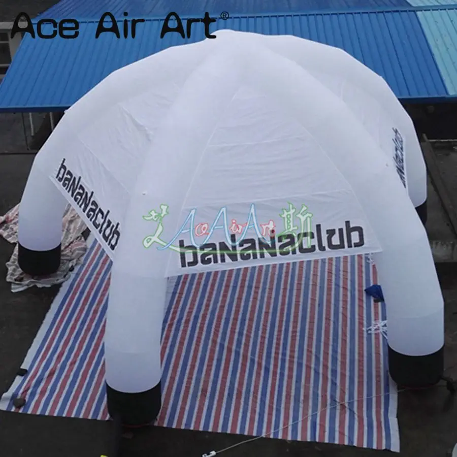 Гигантская палатка паук диаметром 8 м с 5 ногами белая надувная логотипом на заказ