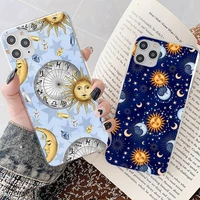 funny sun moon face phone case for iphone 11 12 13 mini pro xs max 8 7 6 6s plus x 5s se 2020 xr cover