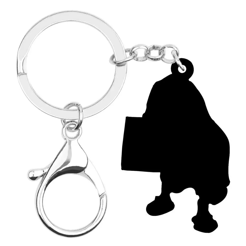 ARWA Acrylic Christmas Golden Retriever Dog Keychain Gift Box Bag Car Purse Animal Key Rings For Women Girls Accessories | Украшения и