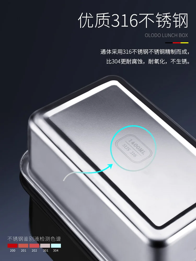 Большой Ланч-бокс из нержавеющей стали герметичные контейнеры для хранения