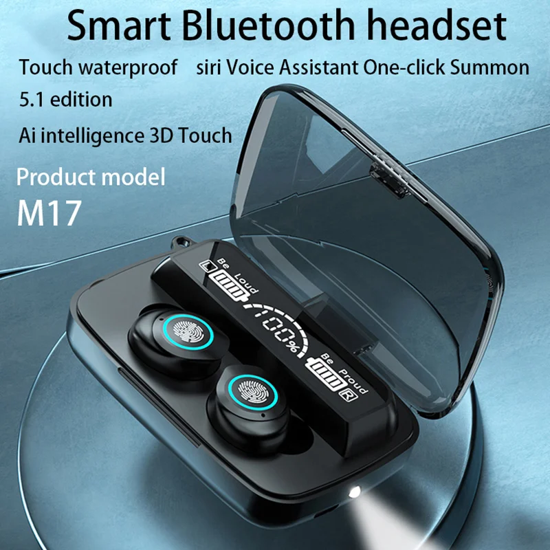 Bluetooth наушники TWS V5.1 стереонаушники M17 беспроводные вкладыши гарнитура для всех