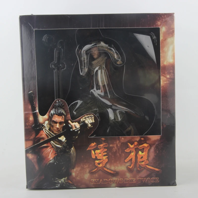 With Box 20 см SEKIRO Shadows Die Twice Wolf фигурка PS4 игра аниме игрушки - Цвет: With Box
