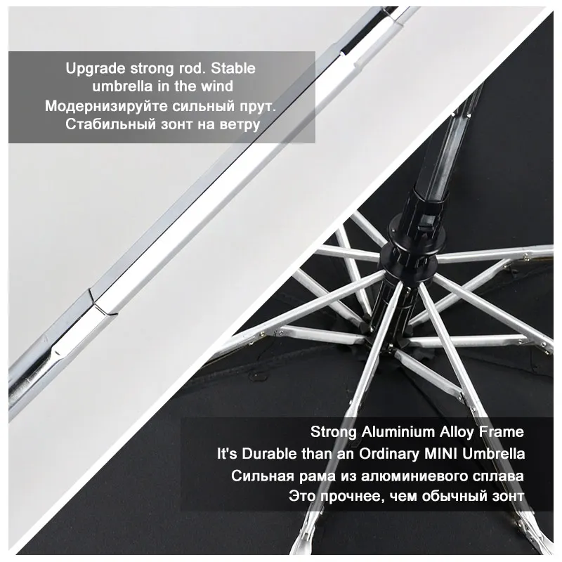 Мини карманный автоматический зонт от дождя для женщин 5 складной Ультра