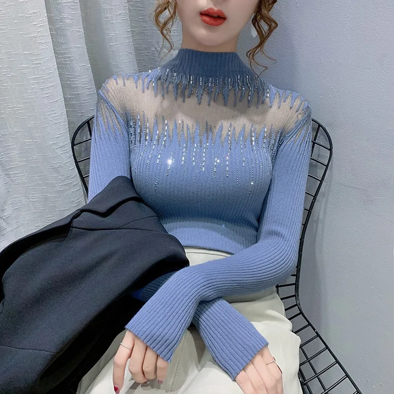 

Sweater Women's Clothing Hipster Knitted Pullovers Turtleneck Autumn Winter Fashion Brand Ladies Tops Korean Clothes Slim New