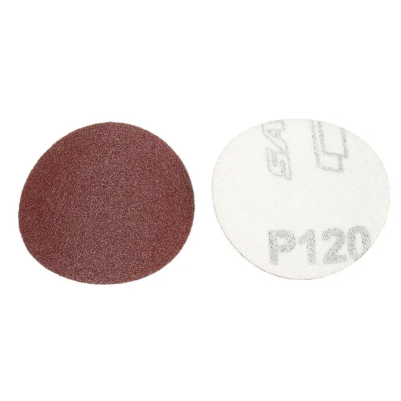 

60Pcs 3 Inch 60/80/120Grit Sandpaper Disc with A 75mm Hand Sanding Pad for Cleaning and Polishing Abrasive Tools Practical Brown