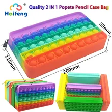 20CM Estojo Pop Pencil Case Bag Toys Pops Children Kit Anti-stress Toy Push Bubble Pack Fidget Toys Pop пенал Pop Case Pencil