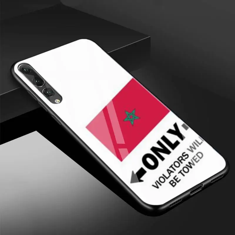 

Morocco Flag Phone Case Tempered Glass For Huawei P9 10 10plus 20 20Pro 30mate9 10 20 20Pro Honor8X 9 10 V10 Nova3I 5