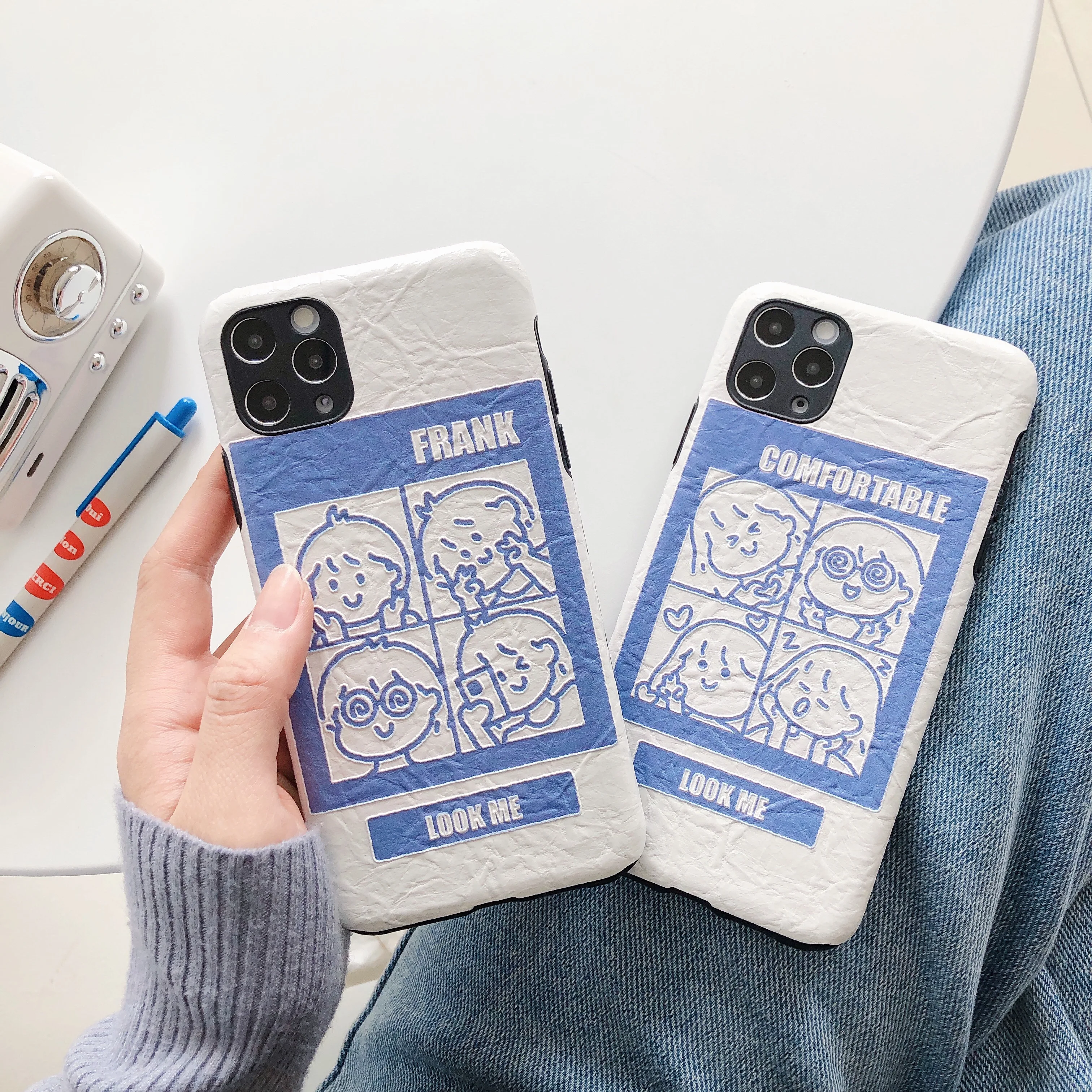 

Hand-painted avatar is suitable for iphone11ProMax mobile phone case 7/8plus x xsmax xr protective cover